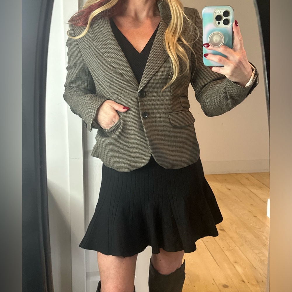 H&M plaid blazer US 8